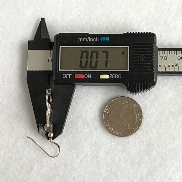 VTG Sterling Silver 925 VIMAR 1.60" Jumping Dolphin Wave Dangle Earrings Sealife - Picture 15 of 16